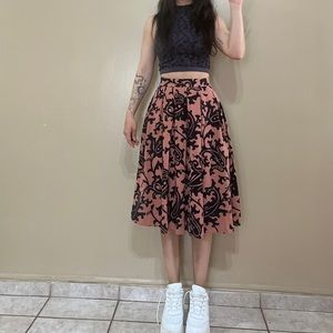 Geometric Vintage Midi Skirt